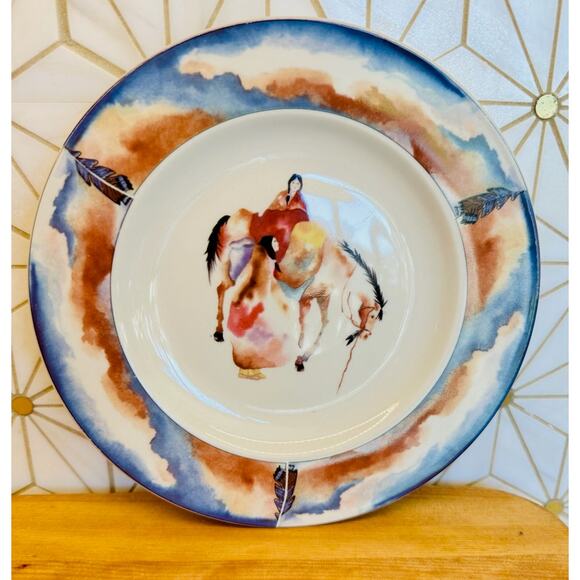 Meiwa Table Art "Lonely Journey" Salad Plate | 1997 | 8 Inches‎ - Picture 1 of 3